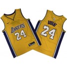 Men's Los Angeles Lakers #24 Kobe Bryant Yellow 2021 Icon Swingman Jersey