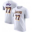 Men's Los Angeles Lakers #77 Luka Doncic White T Shirt
