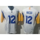 Men's Los Angeles Rams #12 Puka Nacua Limited White FUSE Vapor Jersey
