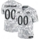 Men's Los Angeles Rams Customized Limited Arctic Camo 2024 Salute to Service Jersey