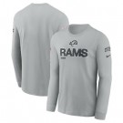 Men's Los Angeles Rams Gray 2024 Salute To Service Long Sleeve T Shirt