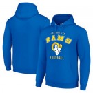 Men's Los Angeles Rams Starter Royal Logo Pullover Hoodie
