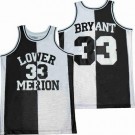 Men's Lower Merion High School #33 Kobe Bryant Black White Split Basketball Jersey