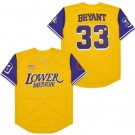 Men's Lower Merion High School #33 Kobe Bryant Yellow Purple Baseball Jersey