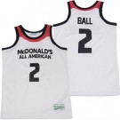 Men's McDonalds All American #2 Lonzo Ball White Basketball Jersey
