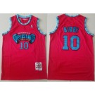 Men's Memphis Grizzlies #10 Mike Bibby Red 1998 Throwback Swingman Jersey