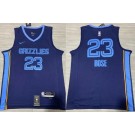 Men's Memphis Grizzlies #23 Derrick Rose Navy Icon Swingman Jersey