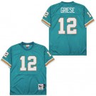 Men's Miami Dolphins #12 Bob Griese Aqua 1972 Throwback Jersey