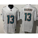Men's Miami Dolphins #13 Dan Marino Limited White FUSE Vapor Jersey