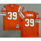 Men's Miami Dolphins #39 Larry Csonka Orange 1972 Throwback Jersey