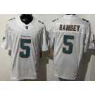 Men's Miami Dolphins #5 Jalen Ramsey Limited White FUSE Vapor Jersey