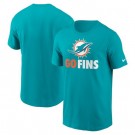 Men's Miami Dolphins Aqua Go Fins Local Essential T Shirt