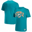 Men's Miami Dolphins Aqua NFL x Staple Logo Lockup T Shirt