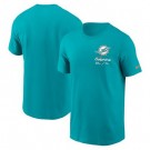 Men's Miami Dolphins Aqua Sideline Infograph Lockup Performance T Shirt