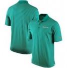 Men's Miami Dolphins Aqua Sideline Lock Up Victory Performance Polo