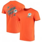 Men's Miami Dolphins Iconic Retro Diamond Scroll Printed T-Shirt 0885