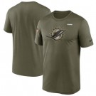 Men's Miami Dolphins Olive 2021 Salute To Service Legend Performance T-Shirt
