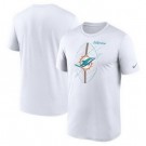 Men's Miami Dolphins White Legend Icon Performance T Shirt