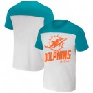 Men's Miami Dolphins White NFL x Darius Rucker Collection Colorblocked T Shirt