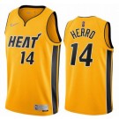 Men's Miami Heat #14 Tyler Herro Yellow 2021 Earned Icon Hot Press Jersey