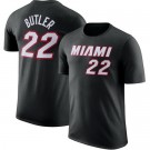 Men's Miami Heat #22 Jimmy Butle Black T Shirt 306110