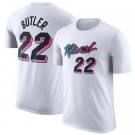 Men's Miami Heat #22 Jimmy Butle White City T Shirt 306109