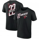 Men's Miami Heat #22 Jimmy Butler Black T Shirt 306112