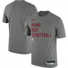 Men's Miami Heat Gray Sideline Legend Performance Practice T Shirt