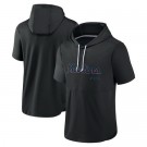 Men's Miami Marlins Black Short Sleeve Team Pullover Hoodie 306611