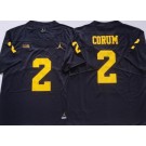 Men's Michigan Wolverines #2 Blake Corum Navy College Football Jersey