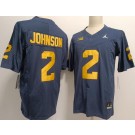 Men's Michigan Wolverines #2 Will Johnson Navy Diamond FUSE College Football Jersey