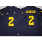 Men's Michigan Wolverines #2 Will Johnson Navy FUSE College Football Jersey