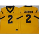 Men's Michigan Wolverines #2 Will Johnson Orange College Football Jersey
