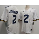 Men's Michigan Wolverines #2 Will Johnson White Diamond FUSE College Football Jersey