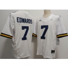 Men's Michigan Wolverines #7 Donovan Edwards White Diamond FUSE College Football Jersey
