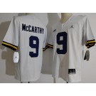 Men's Michigan Wolverines #9 JJ McCarthy White College Football Jersey