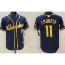 Men's Milwaukee Brewers #11 Jackson Chourio Navy Limited Jersey