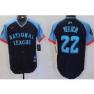 Men's Milwaukee Brewers #22 Christian Yelich Navy 2024 All Star Limited Jersey