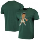 Men's Milwaukee Bucks #34 Giannis Antetokounmpo Green Printed T-Shirt 0769