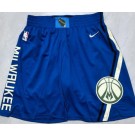 Men's Milwaukee Bucks Blue 2024 City Swingman Shorts