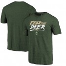 Men's Milwaukee Bucks Green Fear the Deer Hometown Collection Tri Blend T Shirt