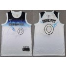 Men's Minnesota Timberwolves #0 Donte DiVincenzo White 2024 City Sponsor Swingman Jersey