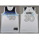 Men's Minnesota Timberwolves #30 Julius Randle White 2024 City Sponsor Swingman Jersey