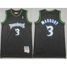 Men's Minnesota Timberwolves #3 Stephen Marbury Black 1997 Throwback Swingman Jersey