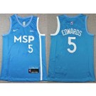 Men's Minnesota Timberwolves #5 Anthony Edwards Light Blue Sponsor Swingman Jersey
