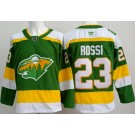 Men's Minnesota Wild #23 Marco Rossi Green Alternate Authentic Jersey