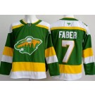 Men's Minnesota Wild #7 Brock Faber Green Alternate Authentic Jersey