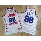 Men's NBA #88 AAPE White All Star Hardwood Classics Authentic Jersey