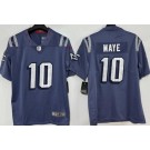 Men's New England Patriots #10 Drake Maye Limited Gray Rivalries Vapor Jersey
