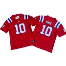 Men's New England Patriots #10 Drake Maye Limited Red FUSE Vapor Jersey